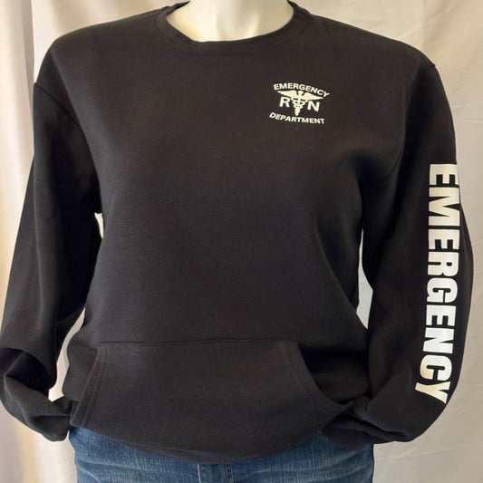 Black Sweatshirt with Pockets Idaho Back