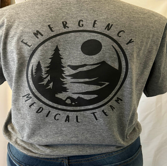 Emergency Medical Team Circle Mountains Dk. Gray T-shirt