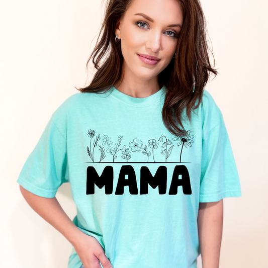 Mama With Flowers T-Shirt