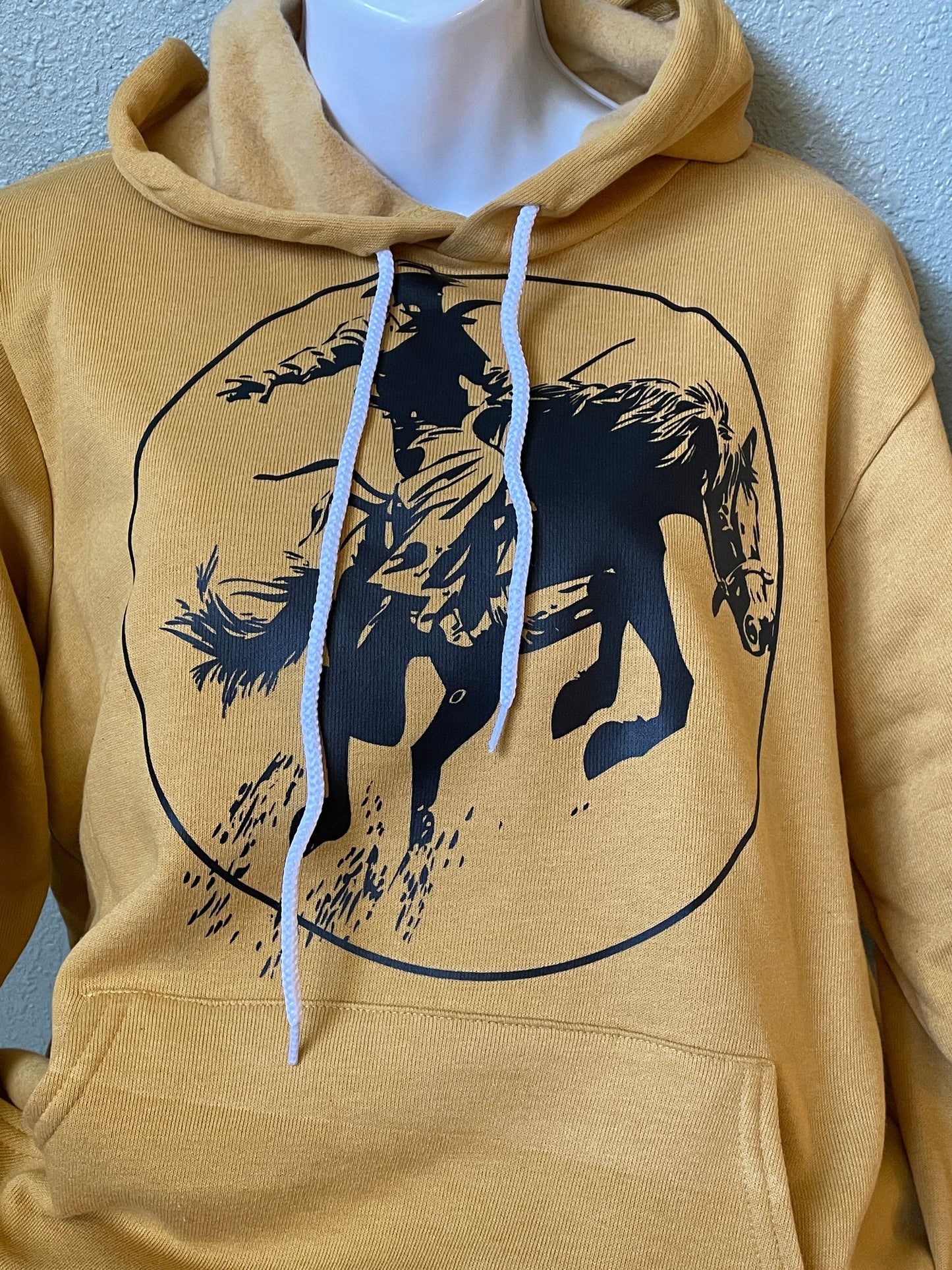 Mustard Bucking Horse Hoodie